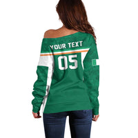 Custom Ireland Rugby Off Shoulder Sweater Old Retro Style