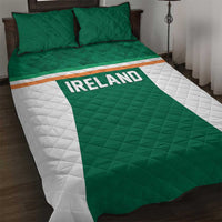 Ireland Rugby Quilt Bed Set Old Retro Style