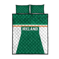 Ireland Rugby Quilt Bed Set Old Retro Style