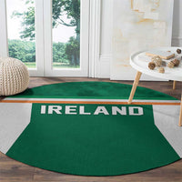Ireland Rugby Round Carpet Old Retro Style