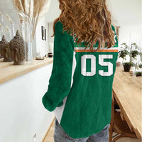 Custom Ireland Rugby Women Casual Shirt Old Retro Style