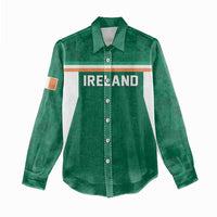 Custom Ireland Rugby Women Casual Shirt Old Retro Style