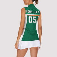 Custom Ireland Rugby Women Sleeveless Polo Shirt Old Retro Style