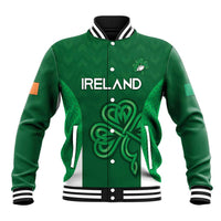 Custom Ireland Rugby Baseball Jacket Irish Celtic Shamrock