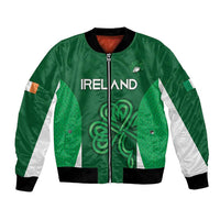 Custom Ireland Rugby Bomber Jacket Irish Celtic Shamrock