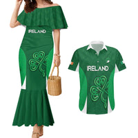 Custom Ireland Rugby Couples Matching Mermaid Dress and Hawaiian Shirt Irish Celtic Shamrock