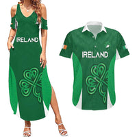 Custom Ireland Rugby Couples Matching Summer Maxi Dress and Hawaiian Shirt Irish Celtic Shamrock