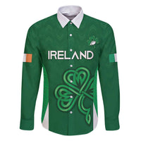 Custom Ireland Rugby Family Matching Puletasi and Hawaiian Shirt Irish Celtic Shamrock