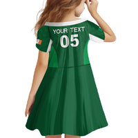 Custom Ireland Rugby Family Matching Short Sleeve Bodycon Dress and Hawaiian Shirt Irish Celtic Shamrock