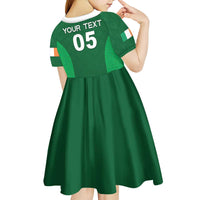 Custom Ireland Rugby Kid Short Sleeve Dress Irish Celtic Shamrock