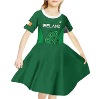 Custom Ireland Rugby Kid Short Sleeve Dress Irish Celtic Shamrock