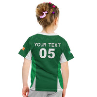 Custom Ireland Rugby Kid T Shirt Irish Celtic Shamrock