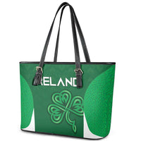 Ireland Rugby Leather Tote Bag Irish Celtic Shamrock