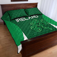 Ireland Rugby Quilt Bed Set Irish Celtic Shamrock