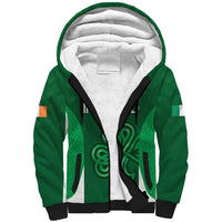 Custom Ireland Rugby Sherpa Hoodie Irish Celtic Shamrock