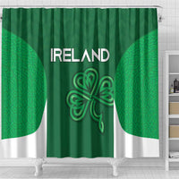 Ireland Rugby Shower Curtain Irish Celtic Shamrock