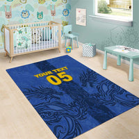 Custom Bosnia And Herzegovina Football Area Rug Zmajevi Rising Strong
