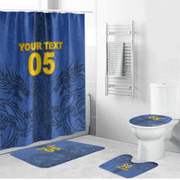 Custom Bosnia And Herzegovina Football Bathroom Set Zmajevi Rising Strong