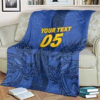 Custom Bosnia And Herzegovina Football Blanket Zmajevi Rising Strong