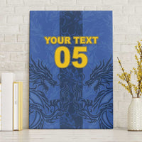 Custom Bosnia And Herzegovina Football Canvas Wall Art Zmajevi Rising Strong