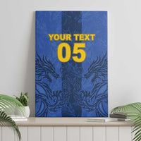 Custom Bosnia And Herzegovina Football Canvas Wall Art Zmajevi Rising Strong