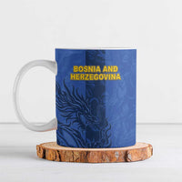 Custom Bosnia And Herzegovina Football Ceramic Mug Zmajevi Rising Strong