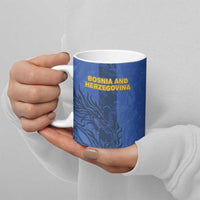 Custom Bosnia And Herzegovina Football Ceramic Mug Zmajevi Rising Strong