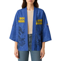 Custom Bosnia And Herzegovina Football Kimono Zmajevi Rising Strong