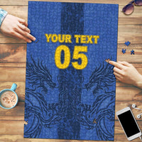 Custom Bosnia And Herzegovina Football Puzzle Zmajevi Rising Strong