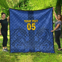 Custom Bosnia And Herzegovina Football Quilt Zmajevi Rising Strong