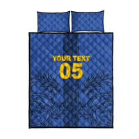 Custom Bosnia And Herzegovina Football Quilt Bed Set Zmajevi Rising Strong