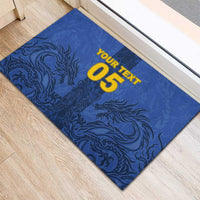 Custom Bosnia And Herzegovina Football Rubber Doormat Zmajevi Rising Strong