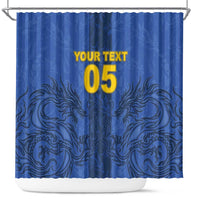 Custom Bosnia And Herzegovina Football Shower Curtain Zmajevi Rising Strong