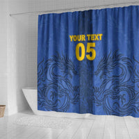 Custom Bosnia And Herzegovina Football Shower Curtain Zmajevi Rising Strong