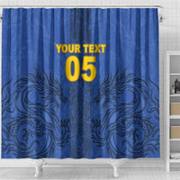 Custom Bosnia And Herzegovina Football Shower Curtain Zmajevi Rising Strong
