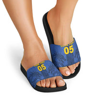 Custom Bosnia And Herzegovina Football Slide Sandals Zmajevi Rising Strong
