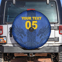 Custom Bosnia And Herzegovina Football Spare Tire Cover Zmajevi Rising Strong