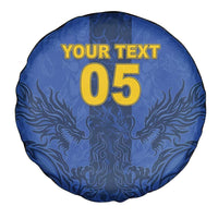Custom Bosnia And Herzegovina Football Spare Tire Cover Zmajevi Rising Strong