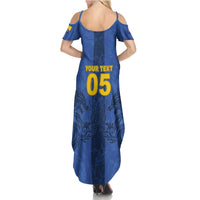 Custom Bosnia And Herzegovina Football Summer Maxi Dress Zmajevi Rising Strong
