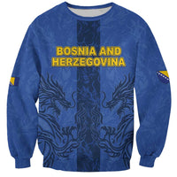 Custom Bosnia And Herzegovina Football Sweatshirt Zmajevi Rising Strong