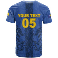 Custom Bosnia And Herzegovina Football T Shirt Zmajevi Rising Strong