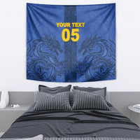 Custom Bosnia And Herzegovina Football Tapestry Zmajevi Rising Strong