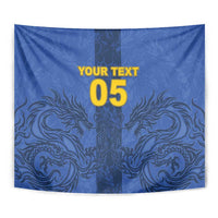 Custom Bosnia And Herzegovina Football Tapestry Zmajevi Rising Strong