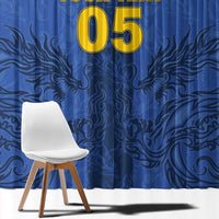 Custom Bosnia And Herzegovina Football Window Curtain Zmajevi Rising Strong