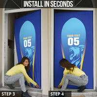 Custom Saint Lucia 2026 Cricket Door Cover Kings Never Fall