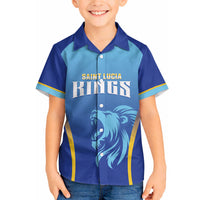 Custom Saint Lucia 2026 Cricket Hawaiian Shirt Kings Never Fall