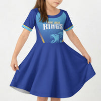 Custom Saint Lucia 2026 Cricket Kid Short Sleeve Dress Kings Never Fall