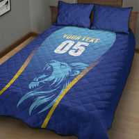 Custom Saint Lucia 2026 Cricket Quilt Bed Set Kings Never Fall