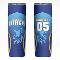 Custom Saint Lucia 2026 Cricket Skinny Tumbler Kings Never Fall