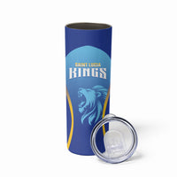 Custom Saint Lucia 2026 Cricket Skinny Tumbler Kings Never Fall